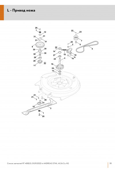 Схема Привод ножа