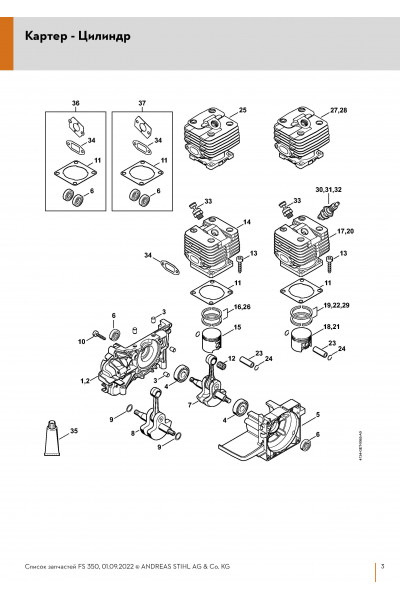 Схема Картер - Цилиндр
